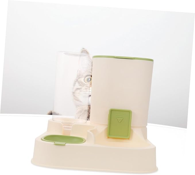 Pet Feeder Station Auto Water Dispenser Dual Food Water Bowl Easy Clean for Dogs Cats