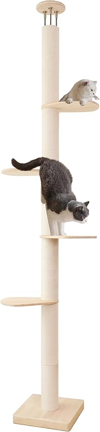 Wooden Pedal Cat Shelves for Floot to Ceiling Cat Tree Parts