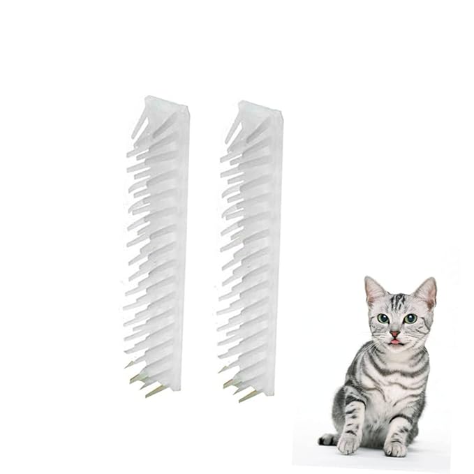 POPETPOP 2pcs Cat Massager Brush Set Corner Cat Grooming Tool Self-Massaging Comb for Hair Removal and Comfort