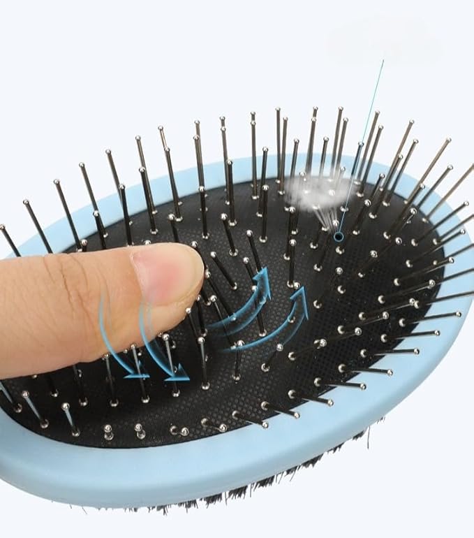 Dog Cat Comb Double-Sided Steel Needle Combs Pet Grooming Combs Brush for Short Long Hair Dematting Comb Pet Supplies Dematting Tools - Pink