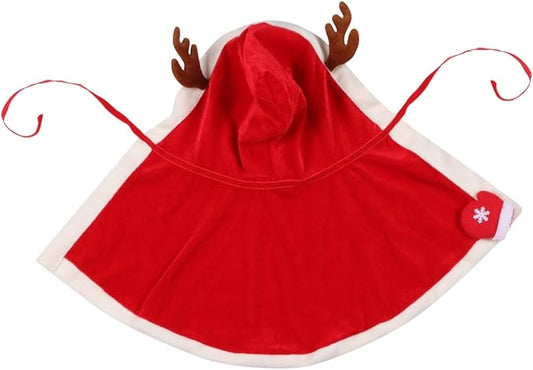 Kichvoe Christmas Pet Cloak Dog Clothes Fleece Hooded Costume Extra Large Cozy Warm Christmas Dog Apparel for Holiday Pet Supplies