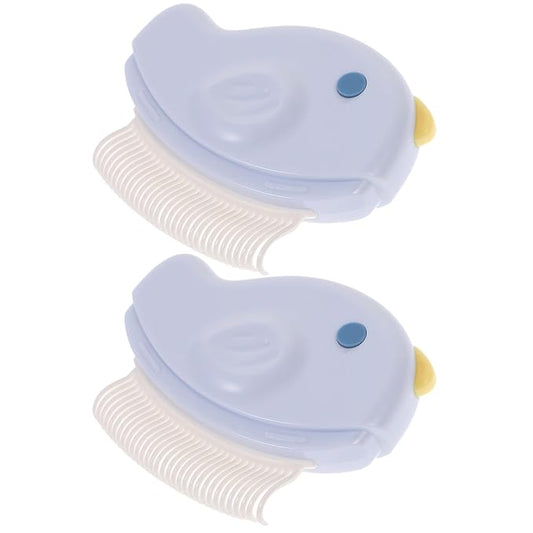 Kichvoe 2pcs Pet Comb and Cat Grooming Brush for Shedding Removal, Blue Detangling Hair Remover Suitable for Cats and Puppies, Reusable Groomer for Matted Fur and Knot Cleaning