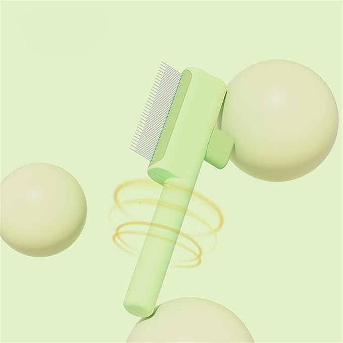 Advanced Pet Deshedding Comb with Massage Tip Quick Releases Button Cats Grooming Brush for Hair Removal Furs Detangling Cats Grooming Tool