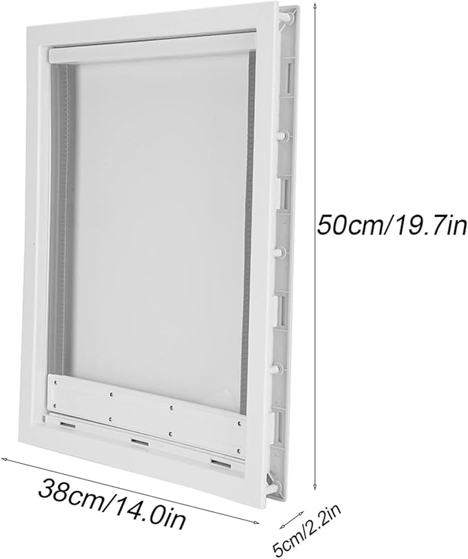 Rengue Large Pet Door, Doors Closing for Easy Pet Access Indoor Outdoor, 50x38 Cm for Big Garage Use Large Door, ABS Material, Automatically Nan Dog Supplies (White)