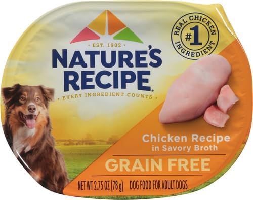Nature'S Recipe Grain Free Chicken Recipe in Broth Wet Dog Food, 2.75 oz
