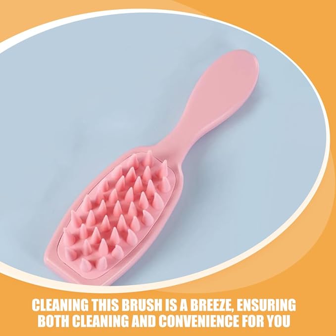 BESTonZON Pet Bath Massage Brush Dog Grooming Brush Silicone Handle Soft Bristles Puppy Bathing Supplies Hair Cleaning Comb for Dogs and Cats
