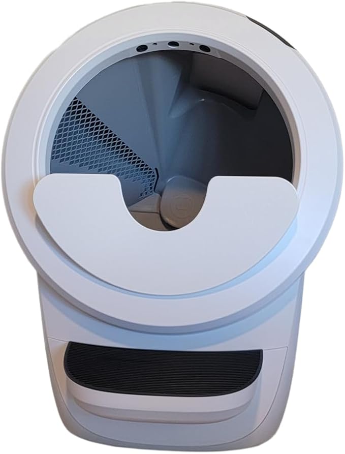 Max Shield for Litter-Robot 4 : Anti-Flicking, One-Piece Design - White (White Max Shield w/Leveler)