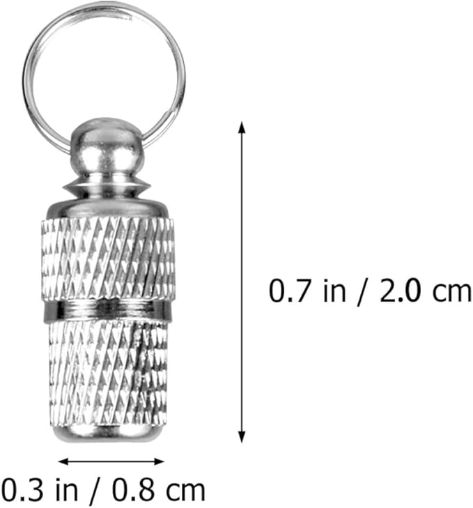 VOSAREA 6 Pcs Dog Id Tags Pet Anti-Lost Tube Collar Hanging Pendant Silver for Dog Collar Address Label Tags Pet Supplies