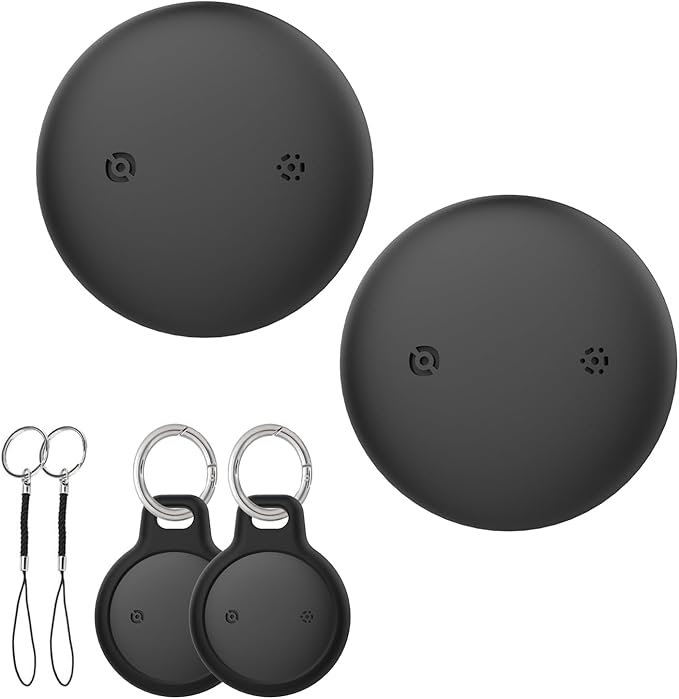 Apple Find My Tracker 2-Pack - Smart Bluetooth Item Finder for Keys, Wallets, Luggage | IP67 Waterproof, Replaceable Battery, No Subscription Required (Not Android)