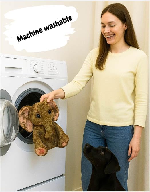 Gentle Giants Plush Elephant Dog Toy | Heavy Duty Dog Toys for Large Dogs Dog Enrichment Toys for Large Dogs | Dog Toys Without Squeakers - Grey