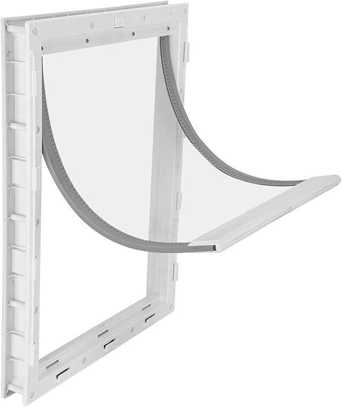 Rengue Large Pet Door, Doors Closing for Easy Pet Access Indoor Outdoor, 50x38 Cm for Big Garage Use Large Door, ABS Material, Automatically Nan Dog Supplies (White)