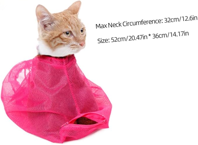 1pc Pet Fixed Bag Pet Bathing Bag Cat Grooming Safe Breathable Material for Cat Kitten