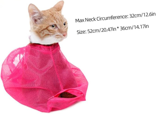 1pc Pet Fixed Bag Pet Bathing Bag Cat Grooming Safe Breathable Material for Cat Kitten