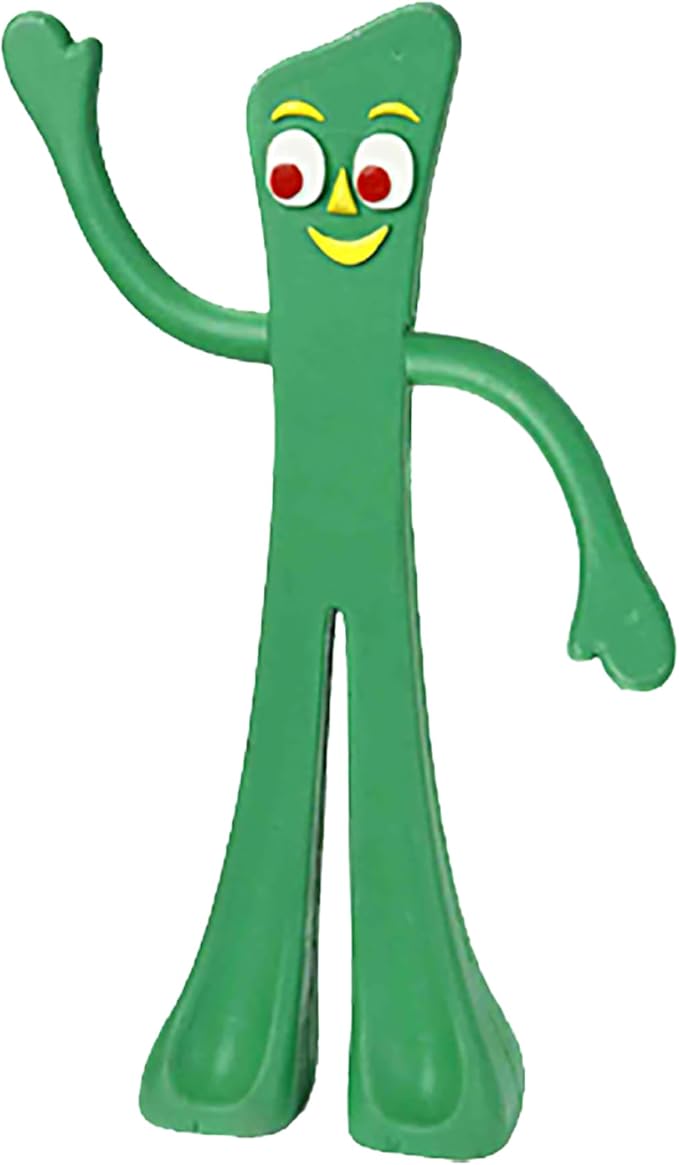Multipet Gumby Latex Dog Toy - Squeaky Toy for All Dogs - Easy-to-Clean Dog Squeaky Toys - for Cuddling, Chewing & Playing - Cute Pet Toy (9", Green)