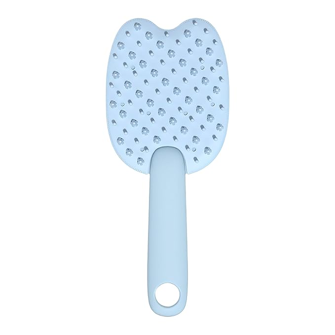 All-in-One PP Pet Brush, Double-Side Cat Grooming Brush, Pet Grooming Brush for for Short & Medium-Haired Cats and Dogs, Cat Brush for Removing Floating Hair (Blue (1pcs))