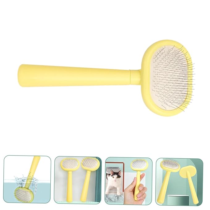 Plastic Cat Comb for Grooming and Cleaning Handled Pet Hair for and Cats Massage Effect Comfortable Handle for Shedding and Matted Fur Care