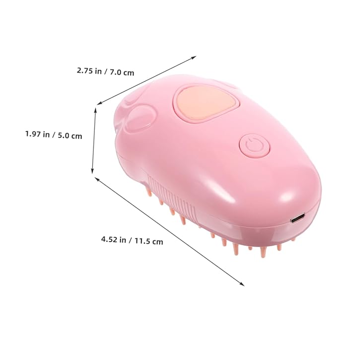 SUPVOX 2pcs Electric Pet Grooming Brush Self Cleaning Cat Bath Brush for Gentle Shedding Massage Ergonomic Design Safe Materials Vibrant for Multi Pet Households