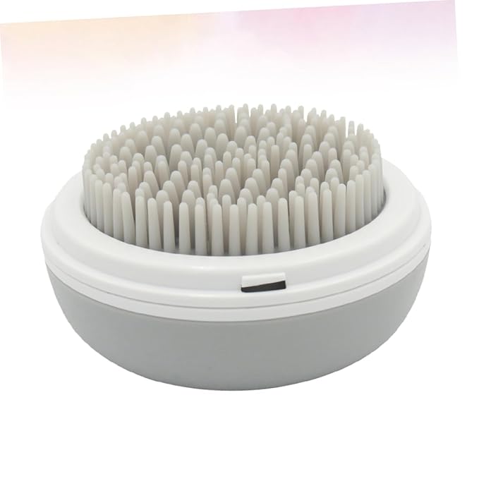 Happyyami Multifunctional Pet Grooming Comb Grey Bathing and Massage Tool for Dogs and Cats Easy Hair Removal and Detangling Comb Skin-friendly Cleaning Brush for Shedding and Dander