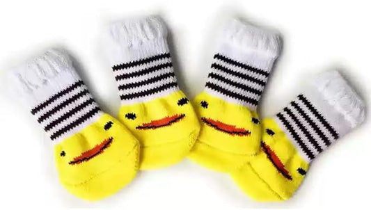 Cat Grooming Socks – Protective Mesh Foot Sleeves for Bathing, Nail Trimming & Vet Visits – Anti-Scratch & Breathable Design (Duckling Foot Cover [Non-Slip],XL（Max Diameter of Paw 2.76 inches）)