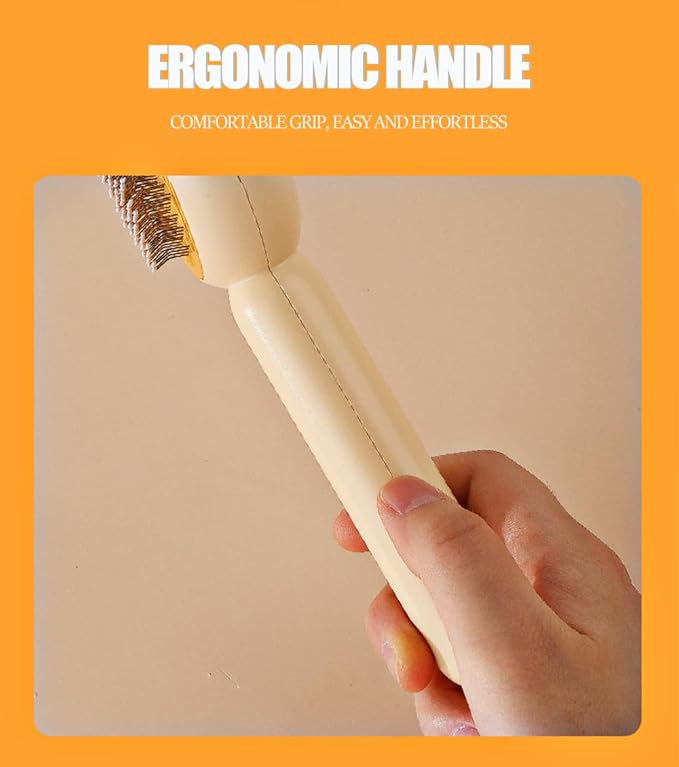 Cat Grooming Brush,Self Cleaning Slicker Brushes for Dogs Cats Pet,Grooming Brush Tool Removes Loose Undercoat Mats Short or Long Pet Tangled Hair (Yellow)