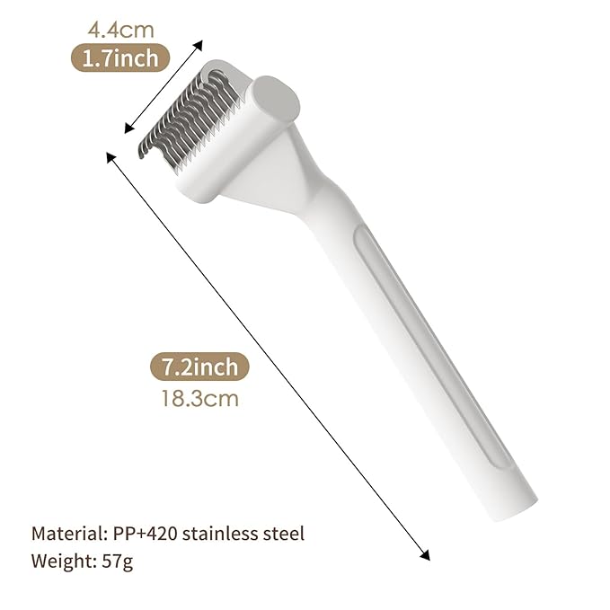 Cat Grooming Brush - Cat Hair Remover Brush | Pet Supplies, Dematting Comb, Undercoat Rake, Grooming Tool for Short Medium and Long Pet Hair