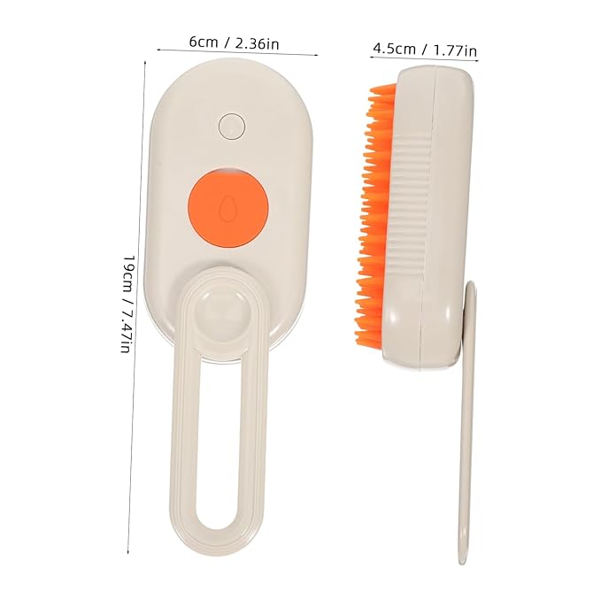 Cat Grooming Brush with Spray Function Rotatable Handle Pet Shedding Tool for Long Haired Dogs Indoor Cats Compact Design for Effortless Grooming Sessions