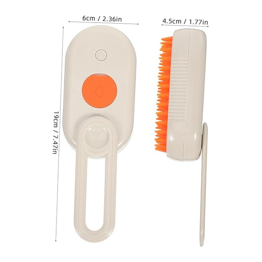Cat Grooming Brush with Spray Function Rotatable Handle Pet Shedding Tool for Long Haired Dogs Indoor Cats Compact Design for Effortless Grooming Sessions