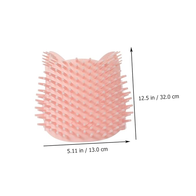 UPKOCH 1Pc Silicone Cat Massage Comb Gentle Grooming Brush for Cats Dogs Easy Install Corner Brush with Fasten Sticker Pet Massage Tool for Indoor Cats Improves