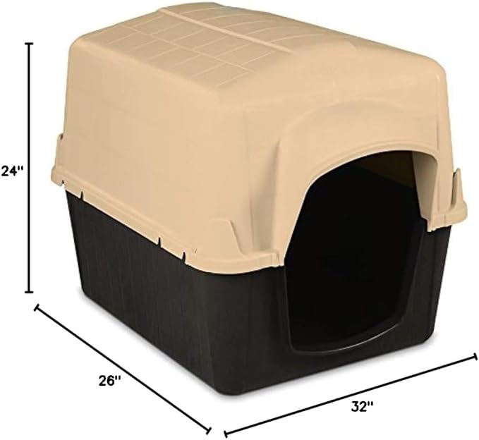 Petmate Aspen Pet Outdoor Dog House, Medium, For Pets 25 to 50 Pounds