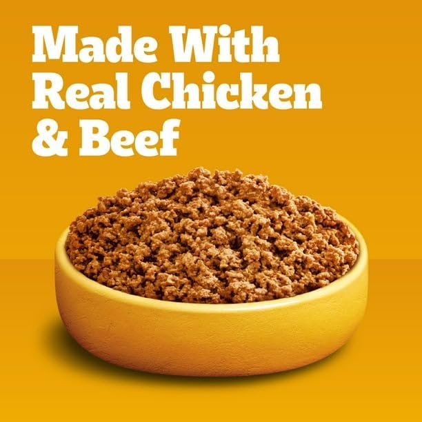 (Pack of 6) Puppy Chopped Ground Dinner with Chicken & Beef Canned Wet Puppy Food, (12) 13.2 Oz, Balanced Recipe for Puppies