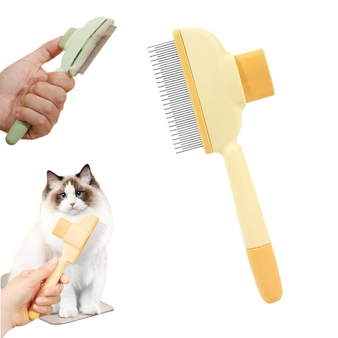 Cat Grooming Comb (Yellow)