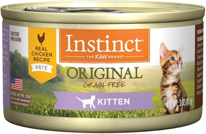 Instinct Original Kitten Wet Cat Food, Pate, Grain-Free - Real Chicken, 3 Ounce (Pack of 24)