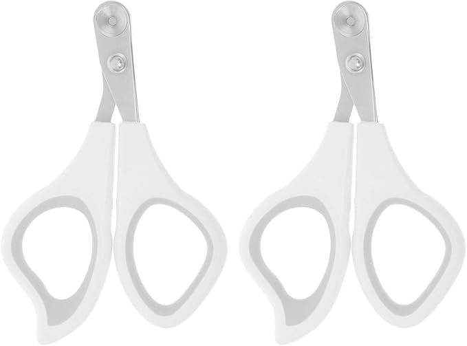 2Pcs Pet Nail Trimmers: Kitten Claw Trimmers - Cat Claw Clippers - Stainless Cat Nail Clippers for Pet Daily Care for Small Animals Dogs Rabbits