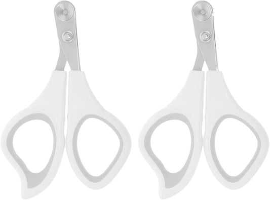 2Pcs Pet Nail Trimmers: Kitten Claw Trimmers - Cat Claw Clippers - Stainless Cat Nail Clippers for Pet Daily Care for Small Animals Dogs Rabbits