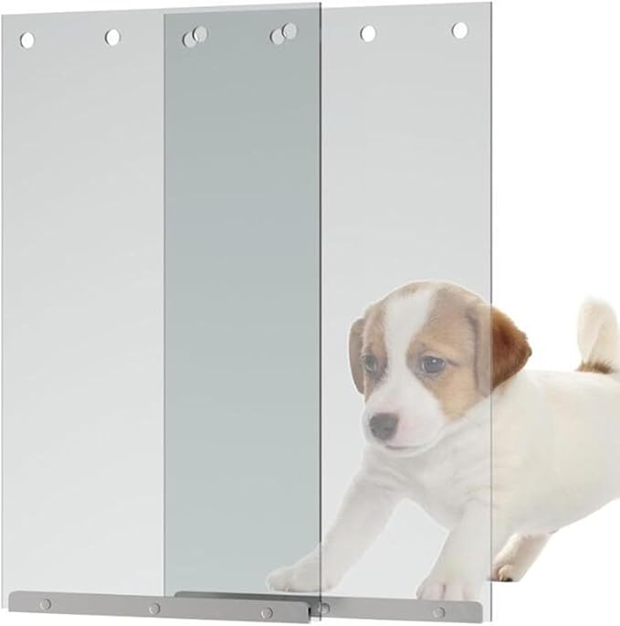 Pet Door Large Replacement Dog Flap Supplies Clear Interior and Exteriors House Replacement Clear