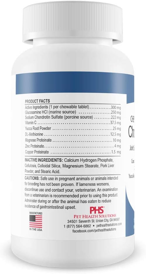 Chondro-Flex - Powerful Joint Care Formula Dogs and Cats - Maximum Nutritional Support - Glucosamine, Chondroitin, MSM, Ester-C, and Minerals - 180 Chewable Tablets