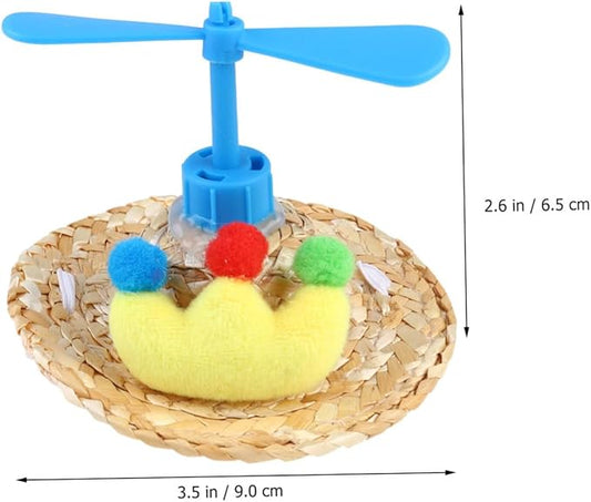 DOITOOL Pet Straw Hat and Woven Sun Cap, Breathable Straw Material, Adjustable Fit, Summer Outdoor Sun Protection for Dogs and Cats, Cute Photo Prop Pet Supplies