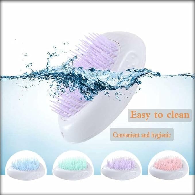 Pet New Product Cat Grooming Massage Brush One-Key Hair Removal Green