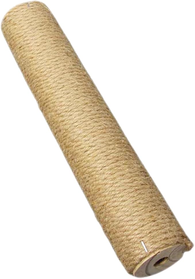 FRCOLOR Cat Scratching Post Jute Rope 9cm Diameter 40cm Length Indoor Wear-Resistant Scratching Pole Replacement for Kitten and Adult Cats