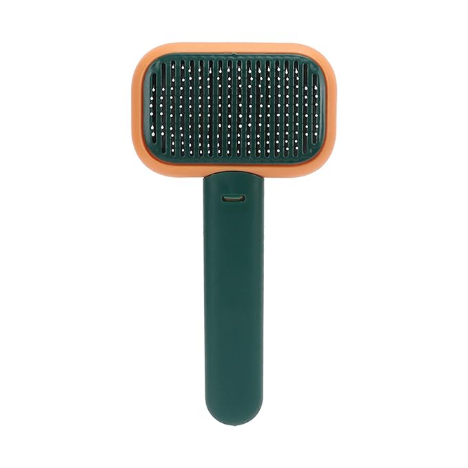 Zerodis Cat Brush, Comfortable Cat Grooming Tool, SelfCleaning MultiFunction Brush, Remove Floating Hair, Perfect for Lovers (Orange Green)