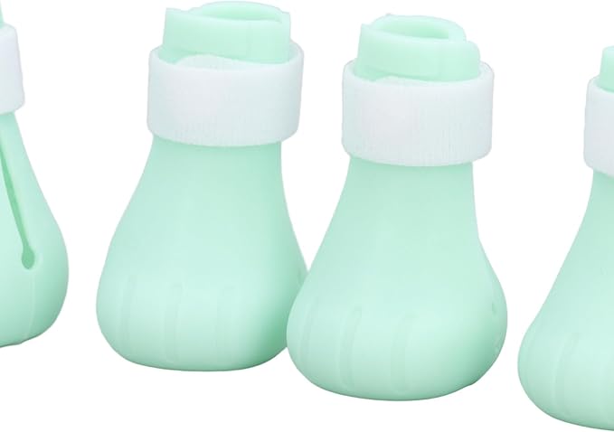 Cat Grooming Boots, Prevent Biting Adjustable Cat Covers for Injection for Bathing (Green)