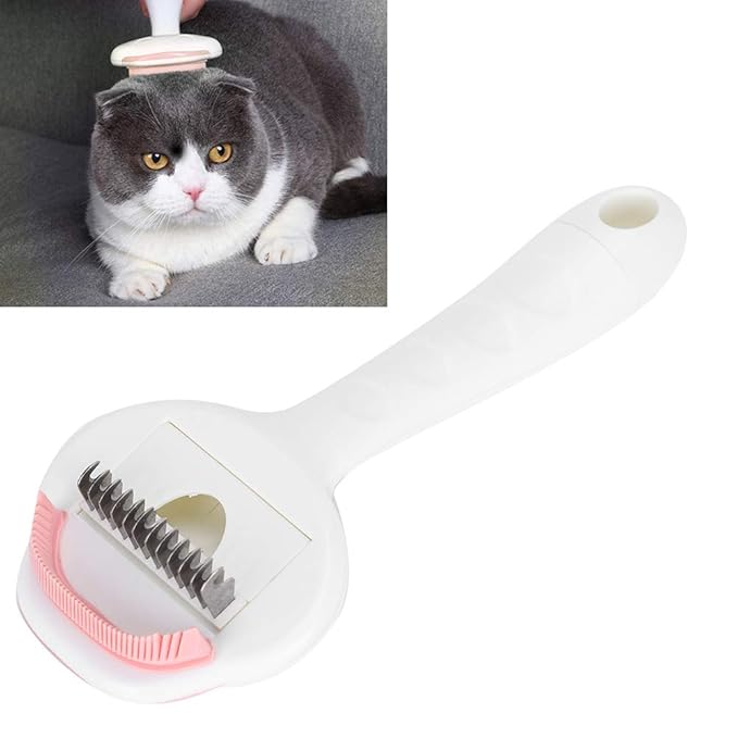 Cat Brush for Shedding Pet Brushing Comb for Long or Short Haired Pets Massage Dematting Tool Cat Grooming Brush Cat Comb for Dog Puppy Rabbit Gift for Dog Lovers