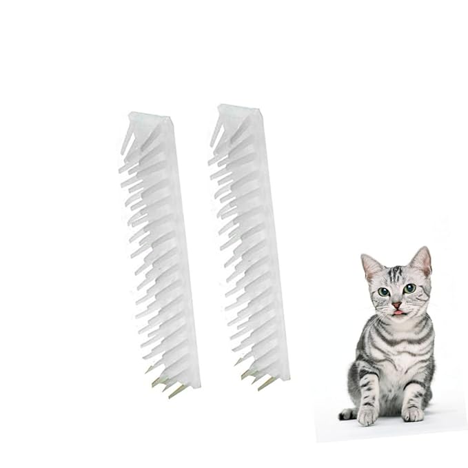 Toyvian 2Pcs Cat Corner Massager Brush Removable Cat Grooming Tool for Hair Removal Relaxation Durable Easy Shedding Rubbing Corner Massager