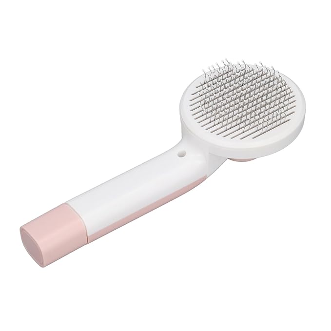 Brushes for pets Dog Cat Grooming Bursh Kit Pet Slicker Brush 2 in 1 Detangling Self Cleaning Floating Hair Removal Pet Grooming Comb with Nail Grinder for Cat Roseate