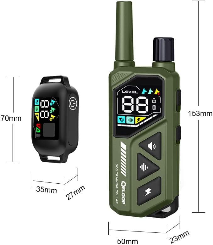 Smart Dog Training Collar for 2 Dogs, 2-in-1 Remote Control Shock Collar with AI Anti-Barking Device, IPX7 Waterproof