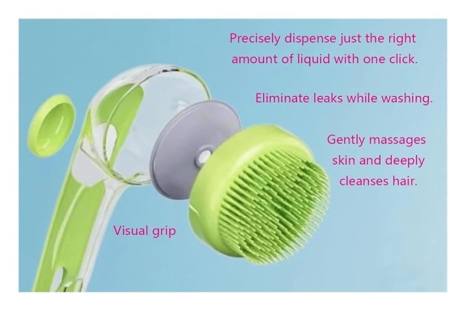 Round pet brush, self-cleaning pet hair brush, hair remover, suitable for cats and dogs,removes dander, dirt and tangles, formassage and grooming(Green)