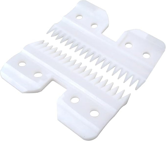 Upgraded 2pcs Clipper Ceramic Blade - Pet Dog Cat Grooming Clipper Replacement Blades, for A5 Trimmer Series, for Andis 18 Teeth Detachable Ceramic Blade Part, for Wahl KM2 KM5 KM10