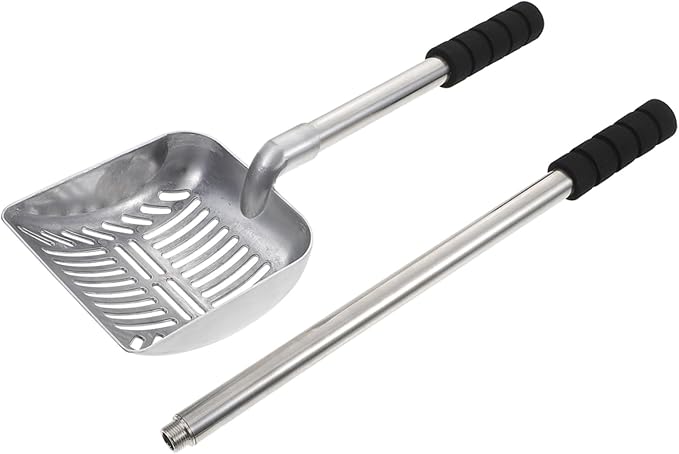 Long Handle Cat Litter Scooper Lightweight Cleaning Tool with Detachable Grip for Household Pet Store Use Suitable for Various Cat Litters