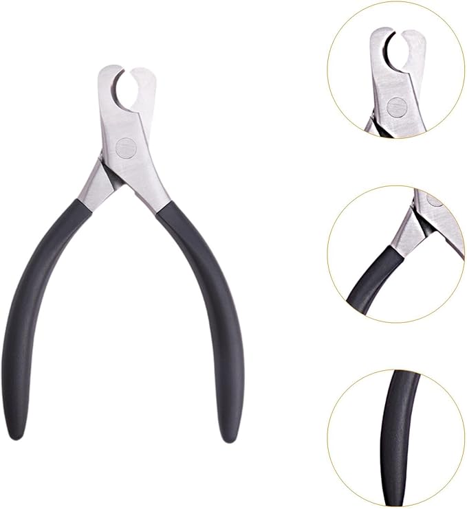 Dog Nail Clippers Pet Supplies Portable Professional Nonslip Wide Jaw Opening Cat Nail Trimmer Grooming Tool for Home Kitten, Black
