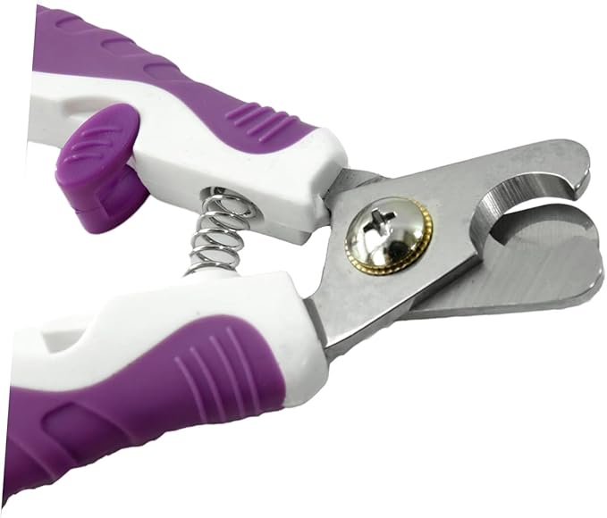 BESTonZON Pet Nail Clipper for Dogs and Cats Grooming Scissors Stainless Steel Nail Cutters Spring Release Handle